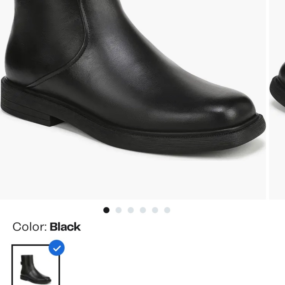 Franco Sarto Black Leather Chelsea Booties